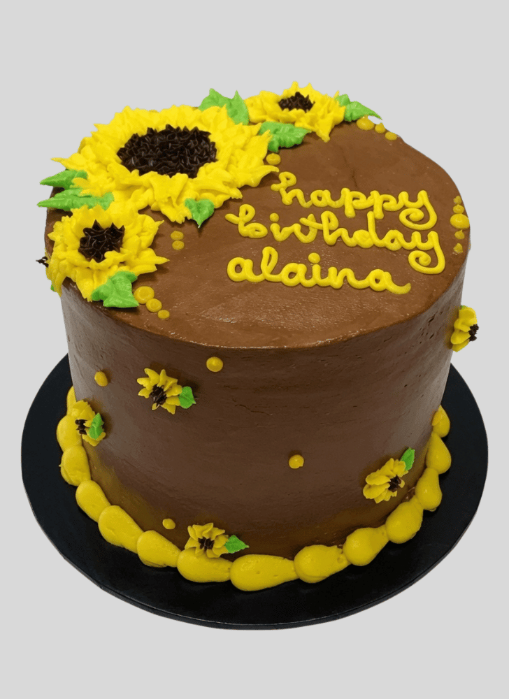 Shapely Sunflower Cake