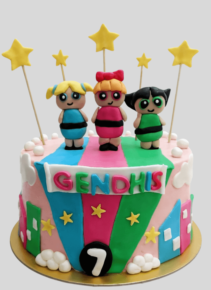 Cute The Powerpuff Girls Cake