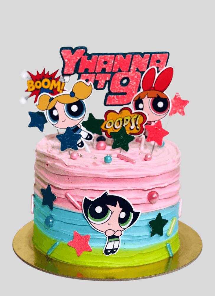 Delicate The Powerpuff Girls Cake