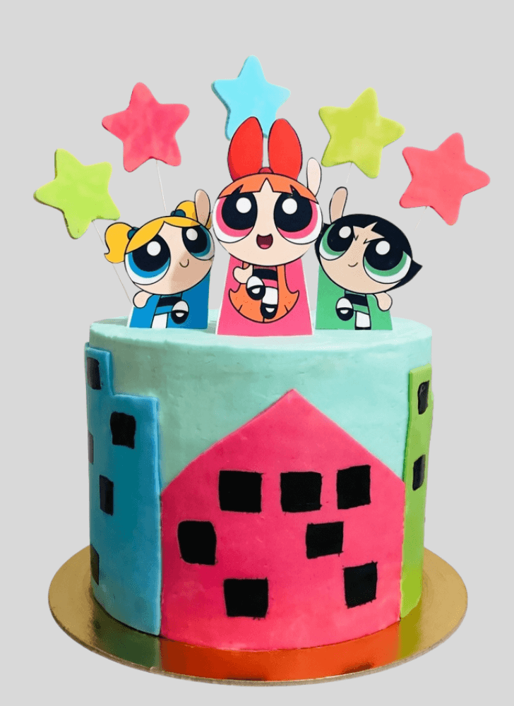 Elegant The Powerpuff Girls Cake