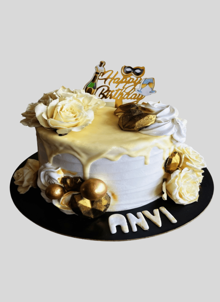 Mesmeric White Rose Cake