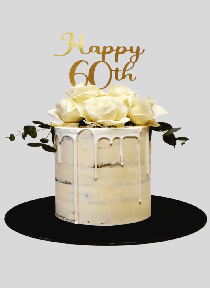 Splendid White Rose Cake