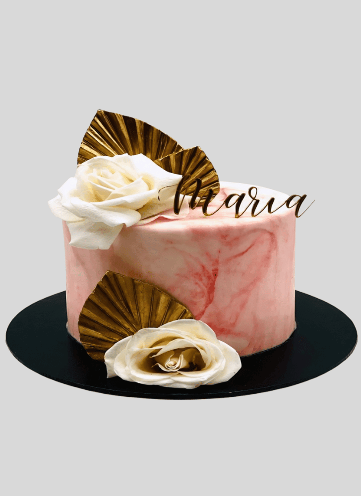 Wonderful White Rose Cake Design