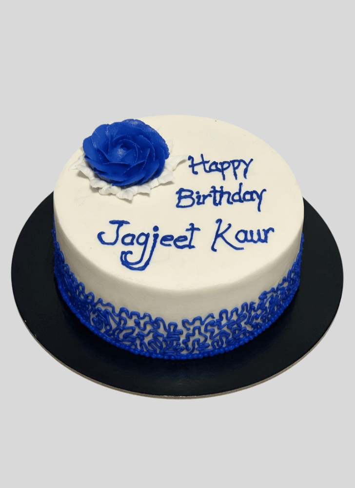 Admirable Blue Rose Cake Design