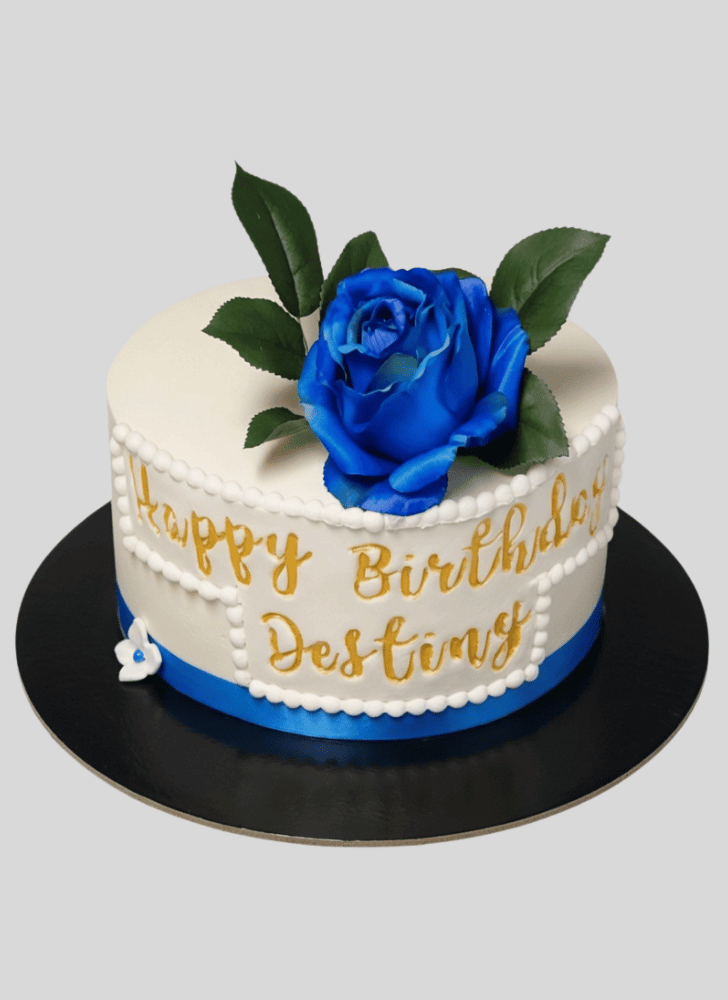 Angelic Blue Rose Cake