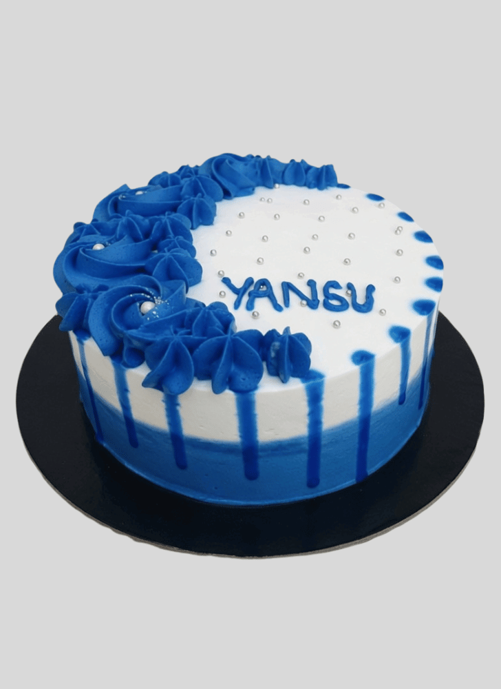 Appealing Blue Rose Cake