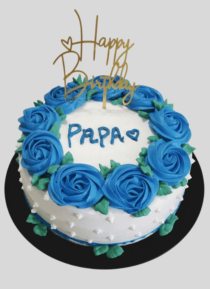Divine Blue Rose Cake