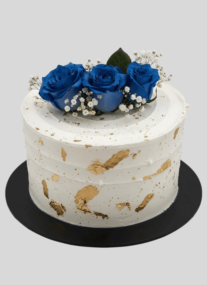 Enthralling Blue Rose Cake
