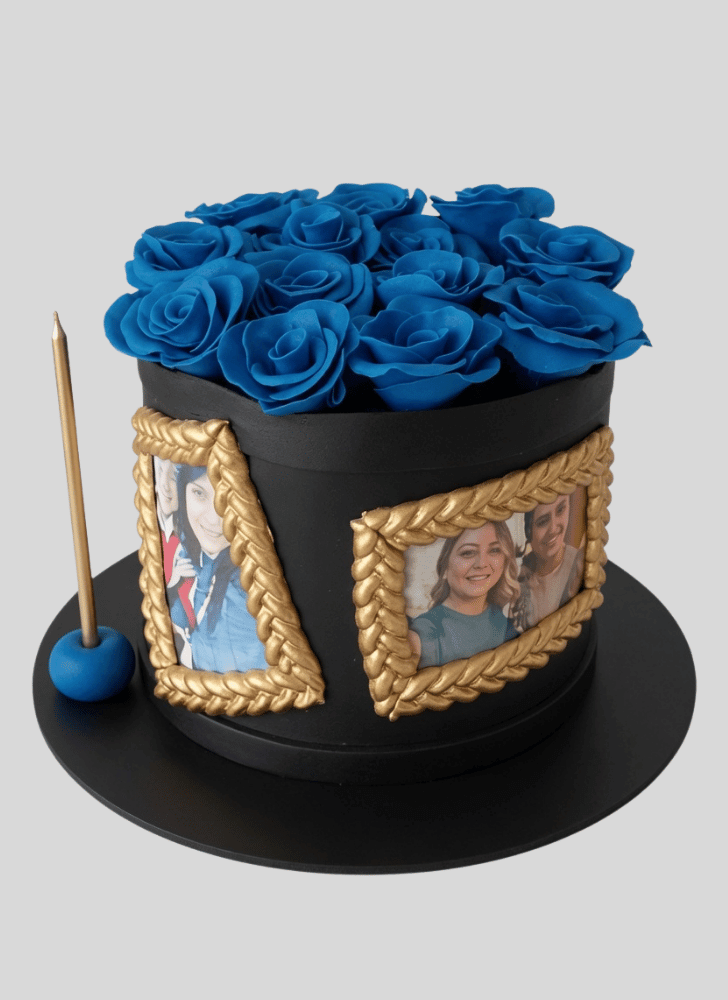 Fair Blue Rose Cake