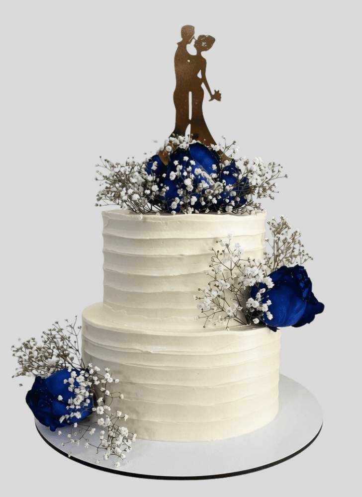 Fine Blue Rose Cake