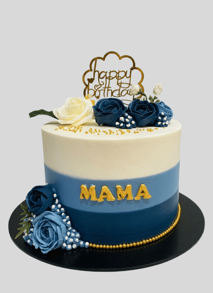 Good Looking Blue Rose Cake