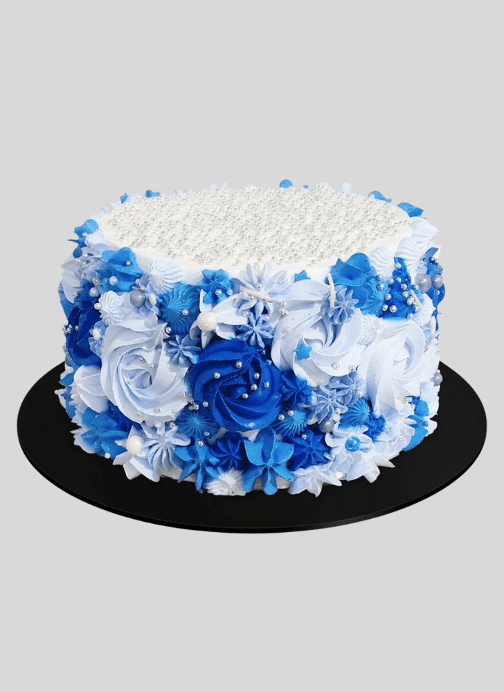 Magnetic Blue Rose Cake