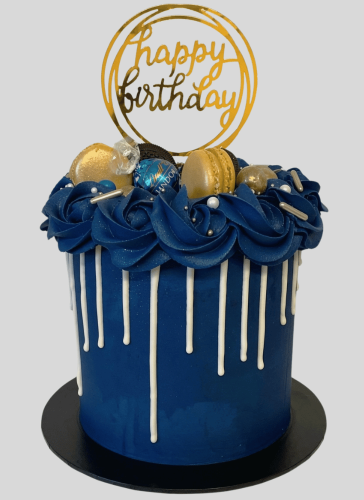 Magnificent Blue Rose Cake