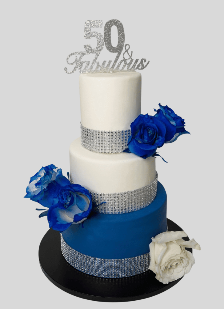 Nice Blue Rose Cake