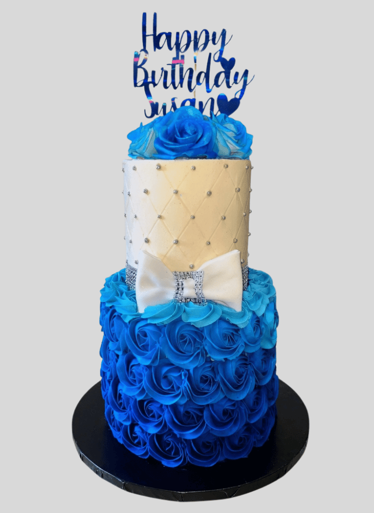 Superb Blue Rose Cake