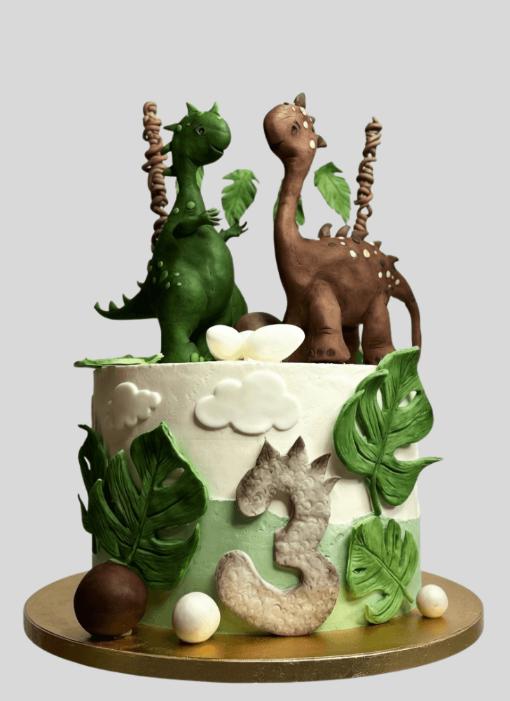Charming Dinosaur Cake