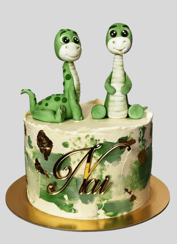 Pleasing Dinosaur Cake