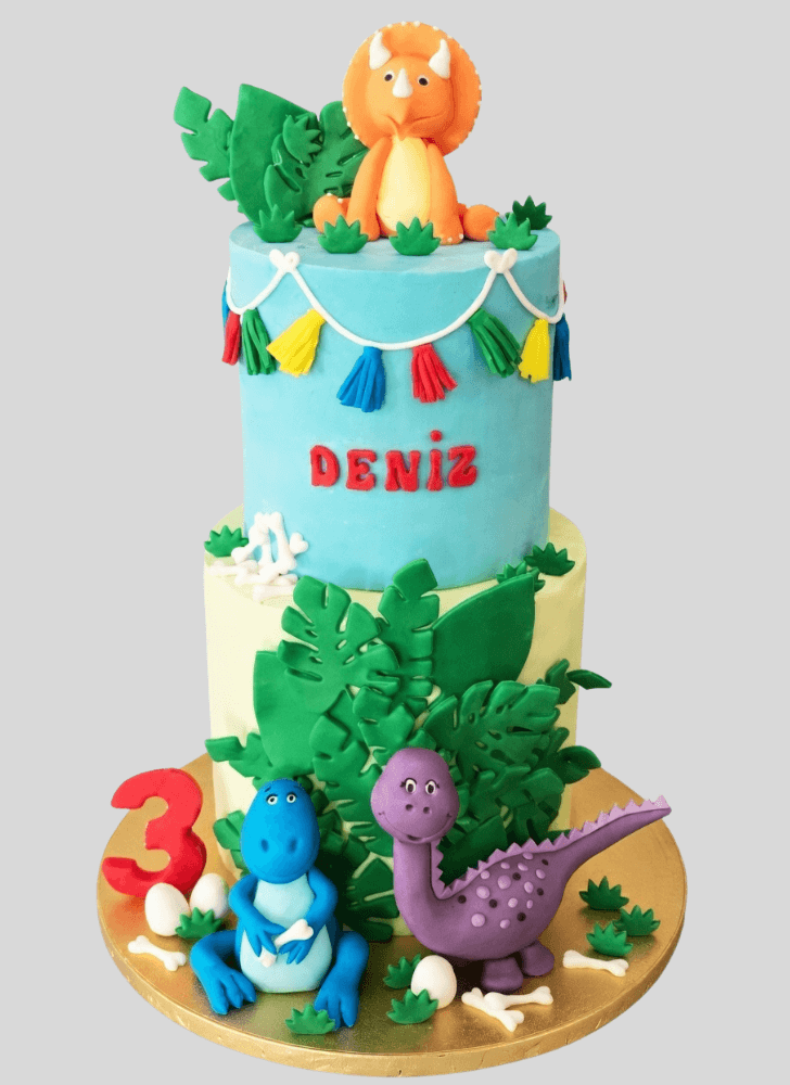 Pretty Dinosaur Cake