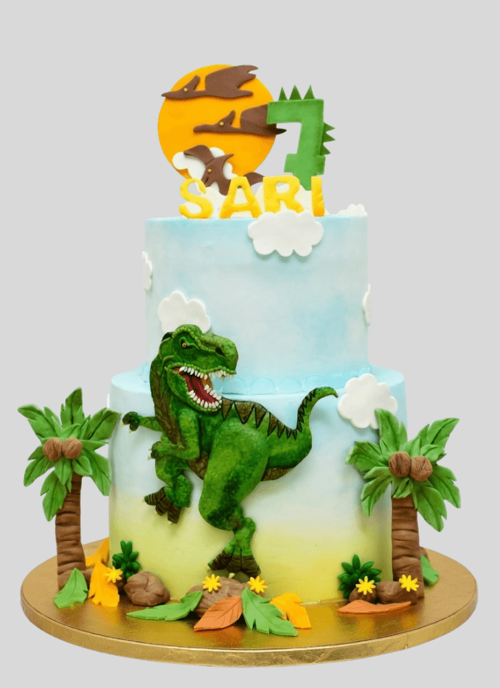 Refined Dinosaur Cake