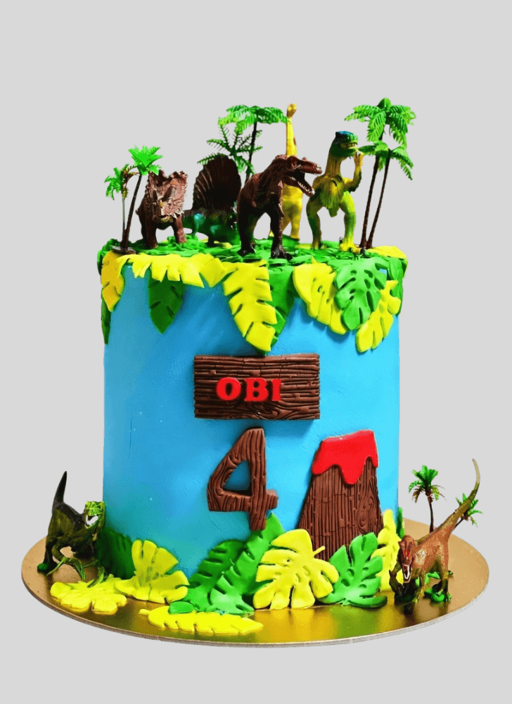Shapely Dinosaur Cake