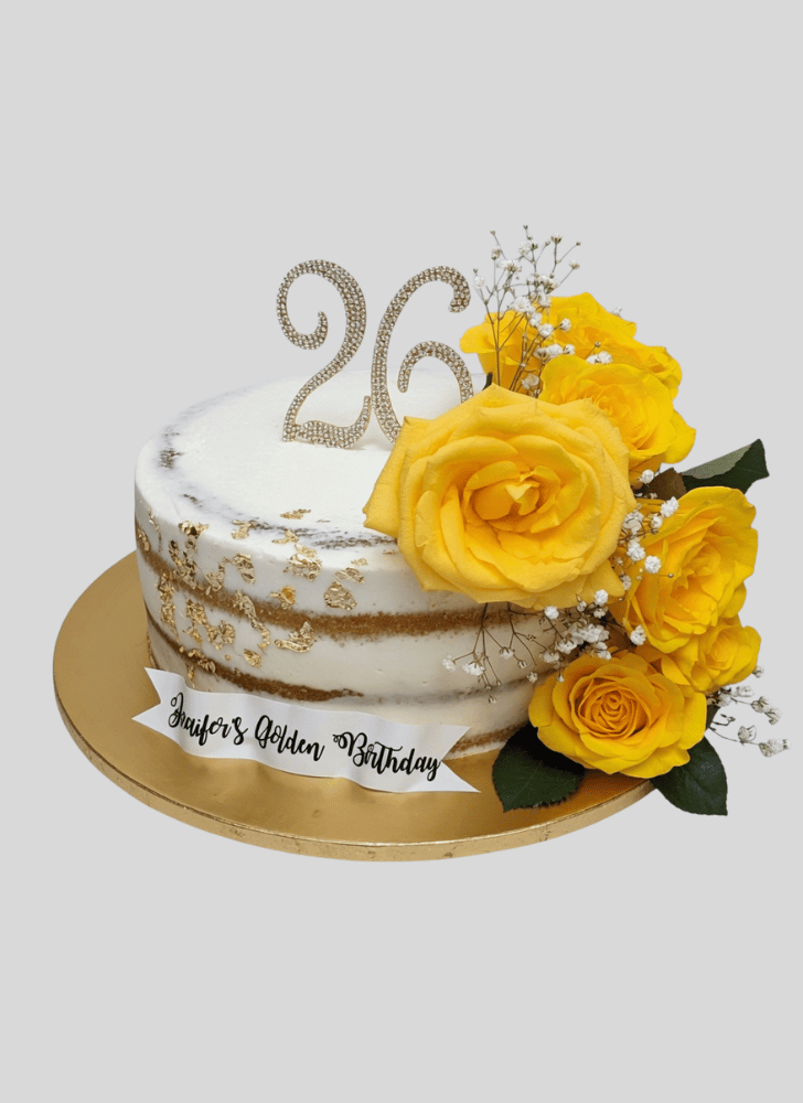 Comely Yellow Rose Cake