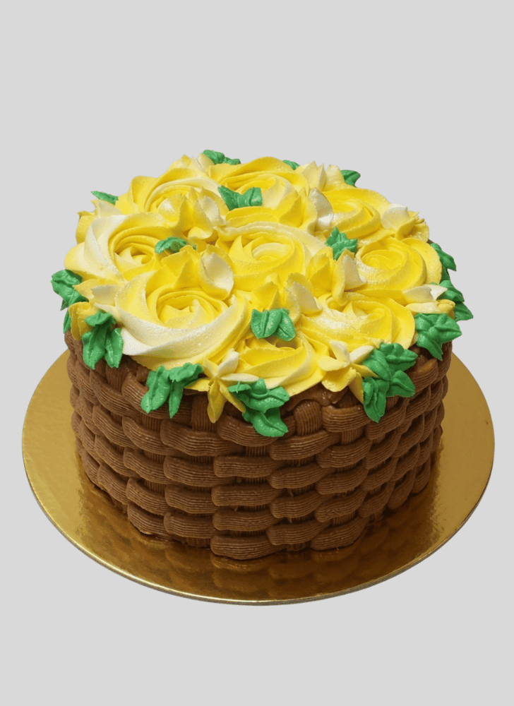 Divine Yellow Rose Cake