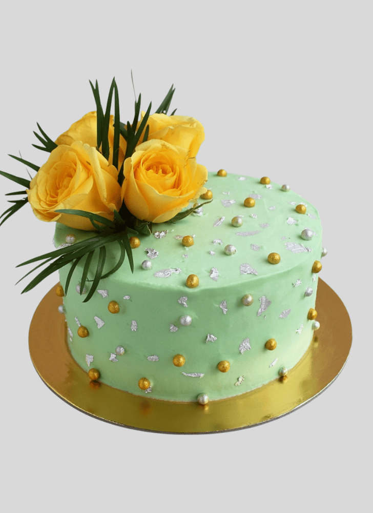 Exquisite Yellow Rose Cake