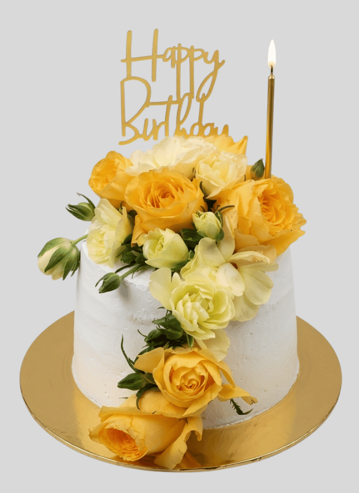 Fair Yellow Rose Cake