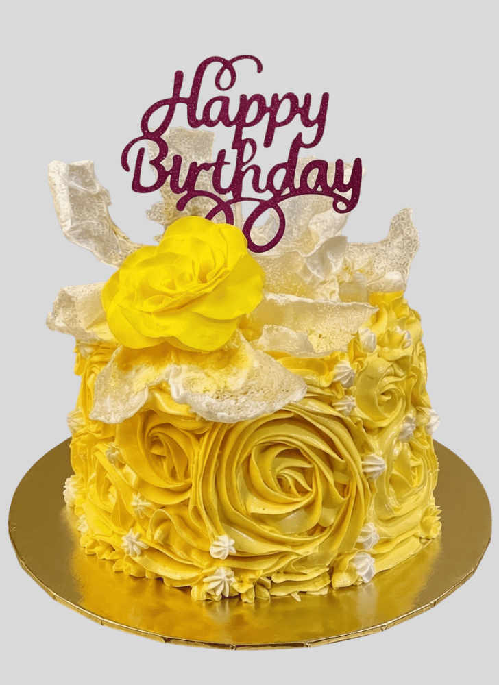 Gorgeous Yellow Rose Cake