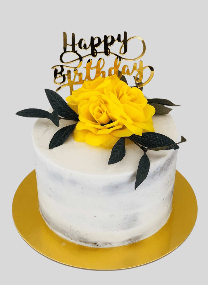 Magnetic Yellow Rose Cake