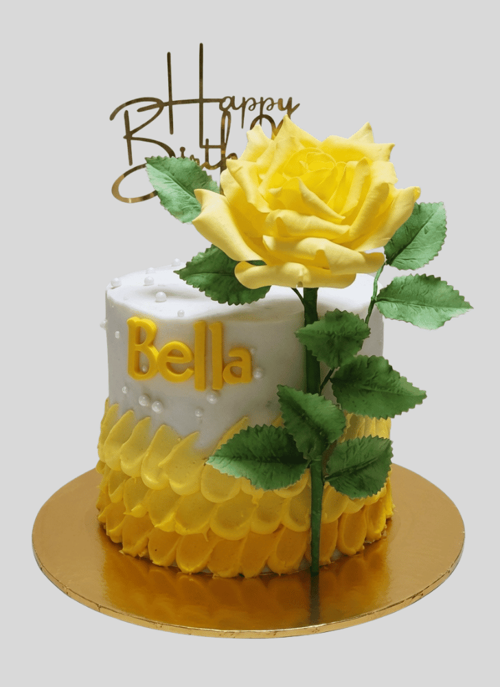Magnificent Yellow Rose Cake