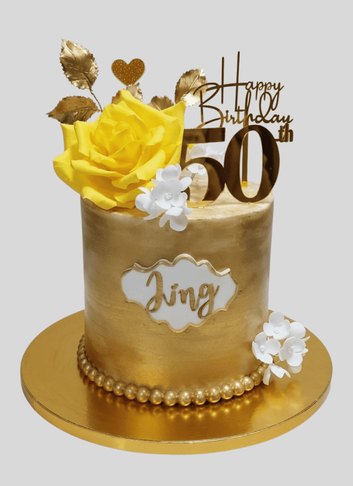 Marvelous Yellow Rose Cake