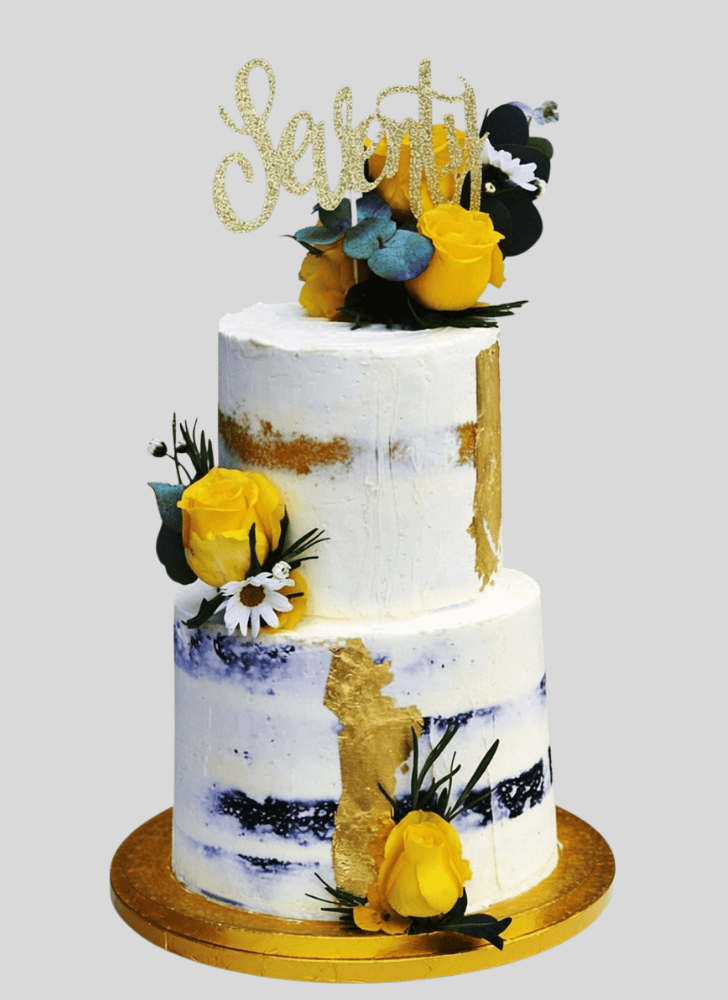 Superb Yellow Rose Cake