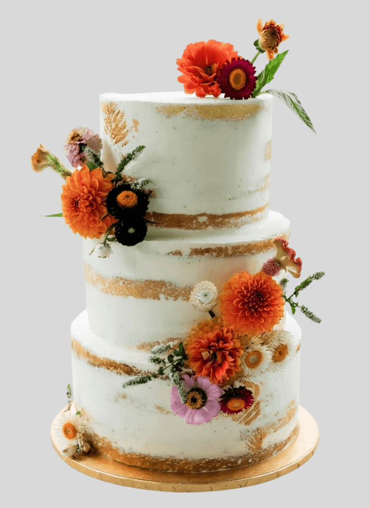 Captivating Dahlia Cake