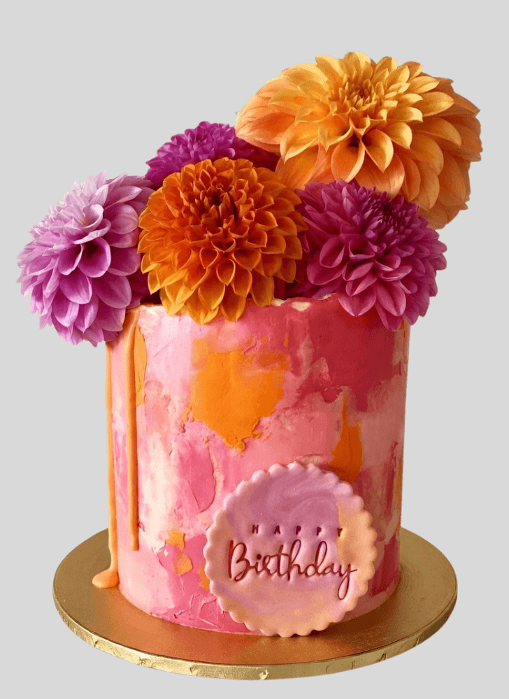 Delicate Dahlia Cake
