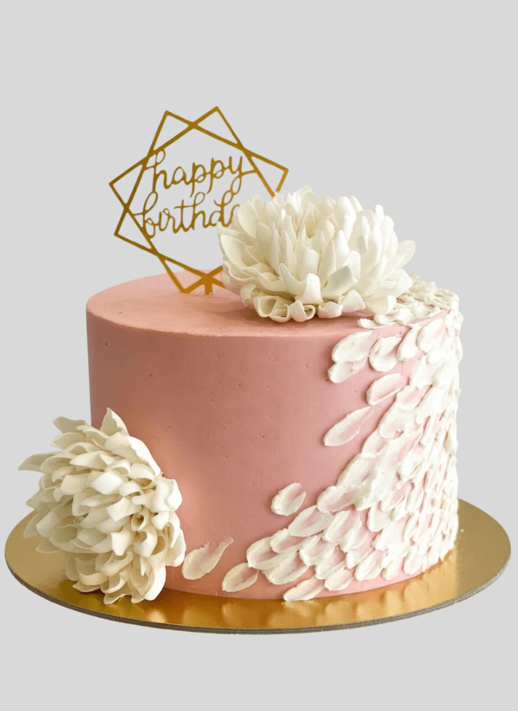 Elegant Dahlia Cake