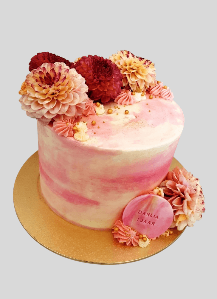 Graceful Dahlia Cake