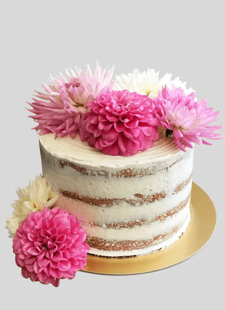 Lovely Dahlia Cake Design