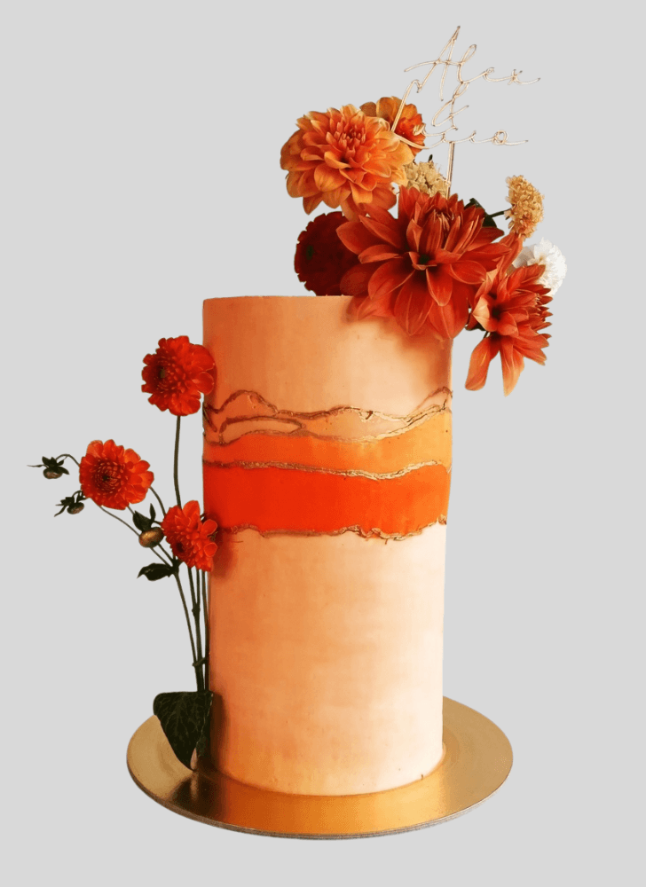 Pleasing Dahlia Cake