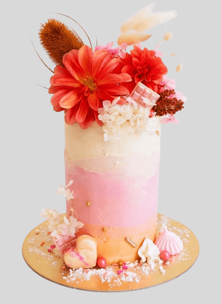 Radiant Dahlia Cake