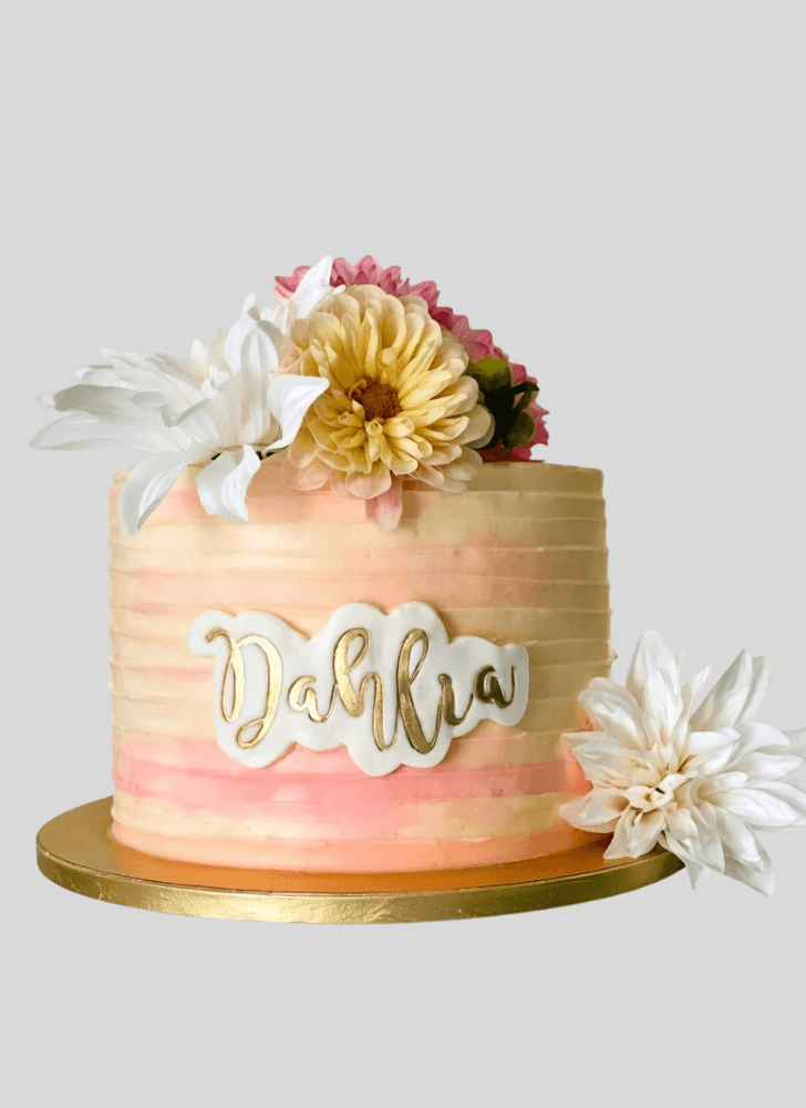 Resplendent Dahlia Cake
