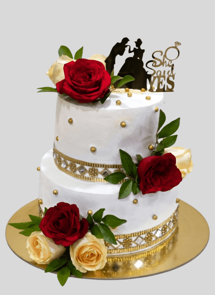 Admirable Engagement Cake Design
