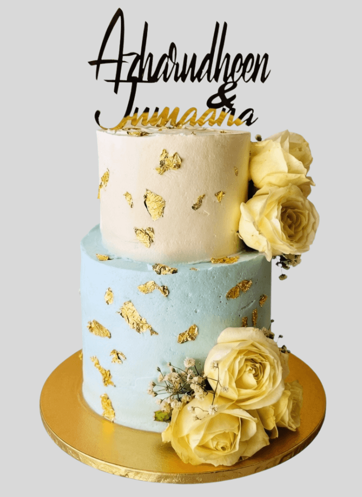 Adorable Engagement Cake