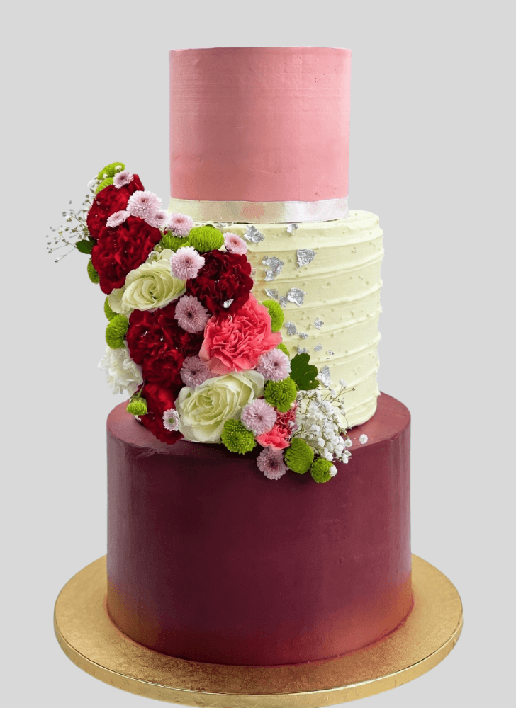 Alluring Engagement Cake