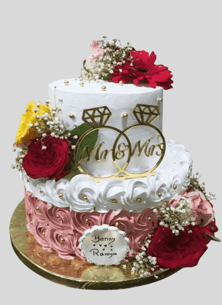 Beauteous Engagement Cake