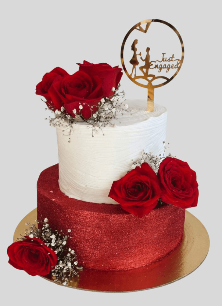 Charming Engagement Cake