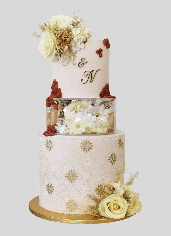 Exquisite Engagement Cake