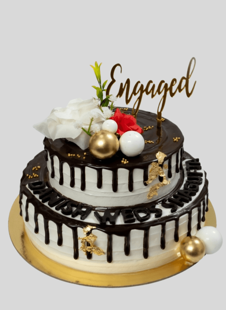 Good Looking Engagement Cake