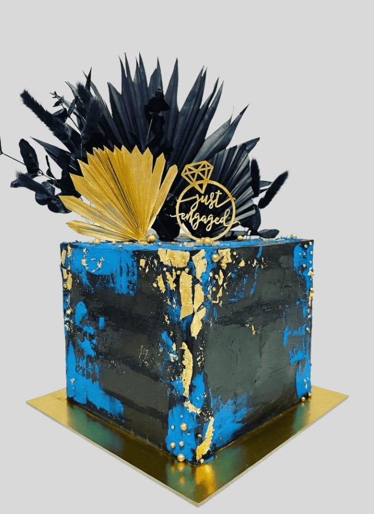 Handsome Engagement Cake
