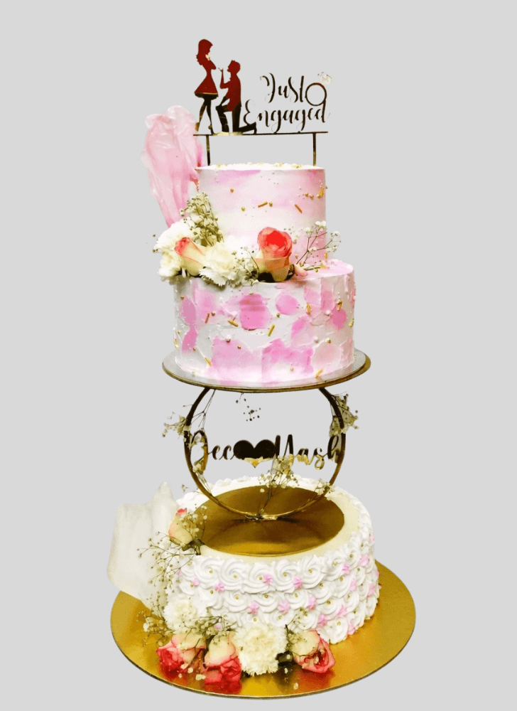 Lovely Engagement Cake Design